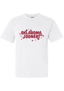 Oklahoma Sooners Womens White Star Short Sleeve T-Shirt
