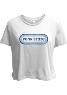 Penn State Nittany Lions Womens White Ombre Oval Short Sleeve T-Shirt