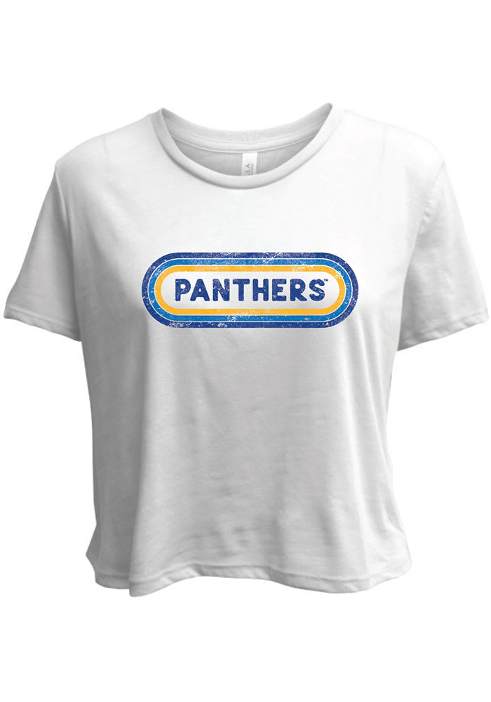 Pitt Panthers Womens White Ombre Oval Short Sleeve T-Shirt