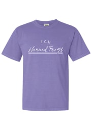 TCU Horned Frogs Womens Lavender New Basic Short Sleeve T-Shirt