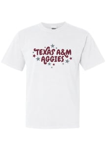 Texas A&amp;M Aggies Womens White Star Short Sleeve T-Shirt
