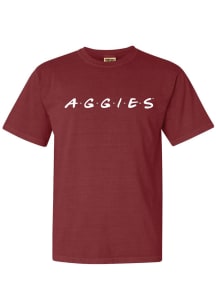 Texas A&amp;M Aggies Womens Maroon Wordmark Dots Short Sleeve T-Shirt