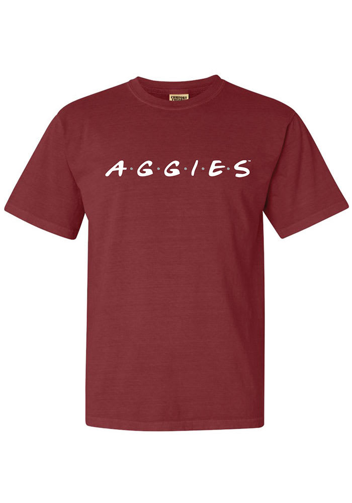 Texas A&M Aggies Womens Maroon Wordmark Dots Short Sleeve T-Shirt