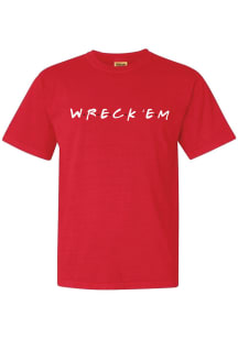 Texas Tech Red Raiders Womens Red Wordmark Dots Short Sleeve T-Shirt