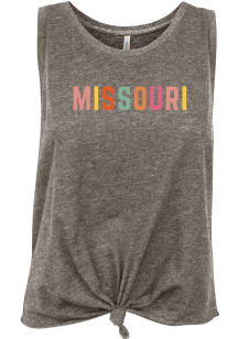 Missouri Women's Grey Heather Multi Color Wordmark Tank Top