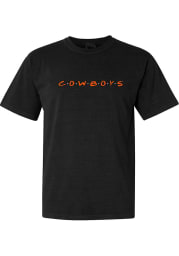 Oklahoma State Cowboys Womens Black Wordmark Dots Short Sleeve T-Shirt