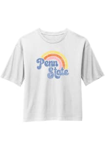 Penn State Nittany Lions Womens White Rainbow Short Sleeve T-Shirt