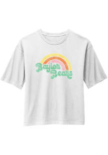 Baylor Bears Womens White Rainbow Short Sleeve T-Shirt