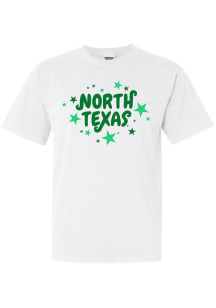 North Texas Mean Green Womens White Star Short Sleeve T-Shirt