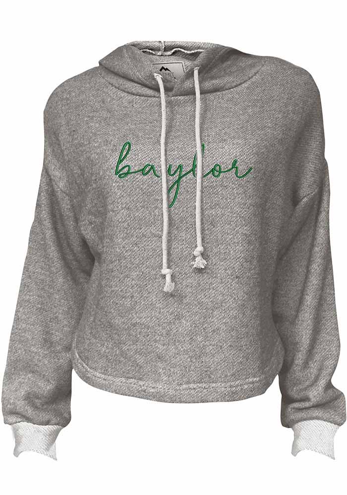 Baylor Bears Womens Grey Coastal Terry Hooded Sweatshirt