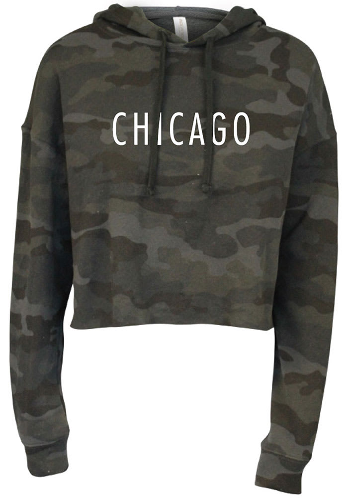 Chicago Womens Black Wordmark Hooded Sweatshirt