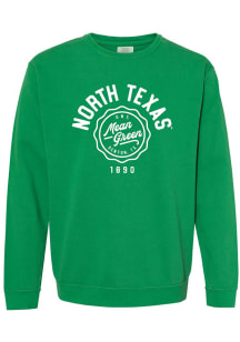 North Texas Mean Green Womens Green Seal Script Crew Sweatshirt