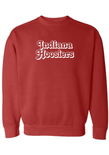 Indiana Hoosiers Womens Crimson Retro Shadow Crew Sweatshirt