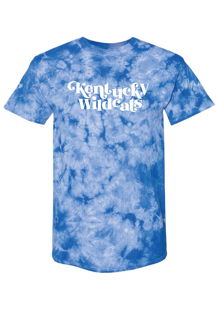 Kentucky Wildcats Womens Blue Quinn Tie Dye Short Sleeve T-Shirt