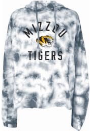 Missouri Tigers Womens Charcoal Delaney Tie Dye Hooded Sweatshirt