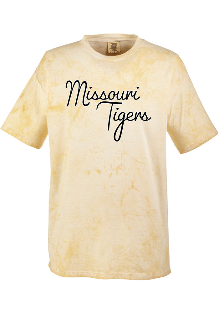 Missouri Tigers Womens Yellow Color Blast Short Sleeve T-Shirt