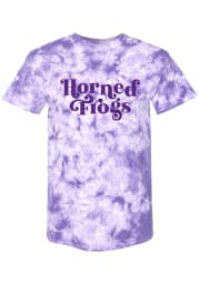 TCU Horned Frogs Womens Lavender Quinn Tie Dye Short Sleeve T-Shirt
