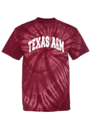 Texas A&M Aggies Womens Maroon Quinn Tie Dye Short Sleeve T-Shirt