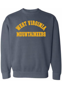 West Virginia Mountaineers Womens Blue Simple Crew Sweatshirt
