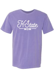 K-State Wildcats Womens Purple Mom Wordmark Short Sleeve T-Shirt