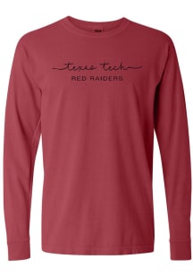 Texas Tech Red Raiders Womens Crimson Script LS Tee