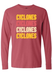 Iowa State Cyclones Womens Crimson Repeat LS Tee