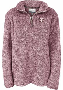 Texas A&amp;M Aggies Womens Maroon Flecked Double Plush 1/4 Zip Pullover