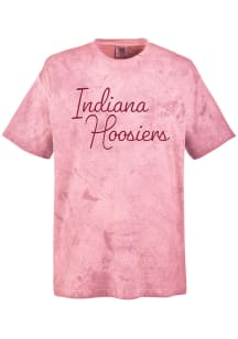 Indiana Hoosiers Womens Red Script Color Blast Short Sleeve T-Shirt