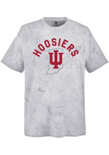 Indiana Hoosiers Womens Grey State Shape Short Sleeve T-Shirt