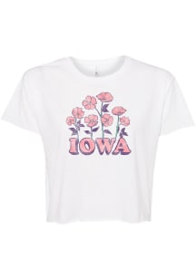 Iowa Womens Grey Wild Roses Short Sleeve T-Shirt