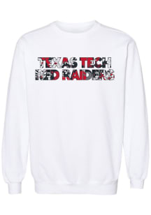 Texas Tech Red Raiders Womens White Floral Aishu Crew Sweatshirt