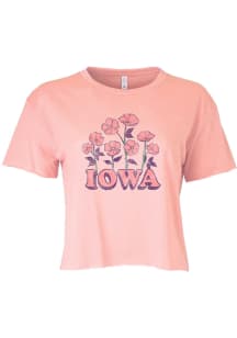 Iowa Womens Pink Wild Roses Short Sleeve T-Shirt