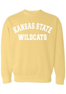 Womens K-State Wildcats Yellow Summit Sportswear Classic Crew Sweatshirt