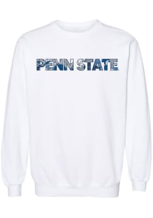 Womens White Penn State Nittany Lions Floral Aishu Crew Sweatshirt