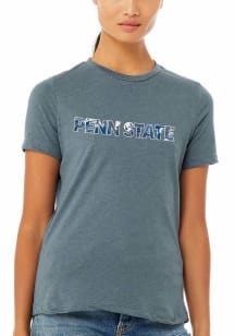 Penn State Nittany Lions Floral Jersey Short Sleeve T-Shirt - Blue