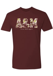 Texas A&amp;M Aggies Womens Maroon Floral Short Sleeve T-Shirt