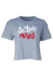 St Louis Womens Light Blue Vibes Short Sleeve T-Shirt