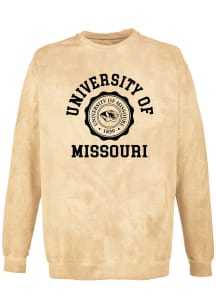 Missouri Tigers Womens Yellow Color Blast Crew Sweatshirt