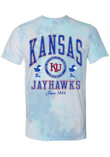 Kansas Jayhawks Womens Blue Natasha Short Sleeve T-Shirt