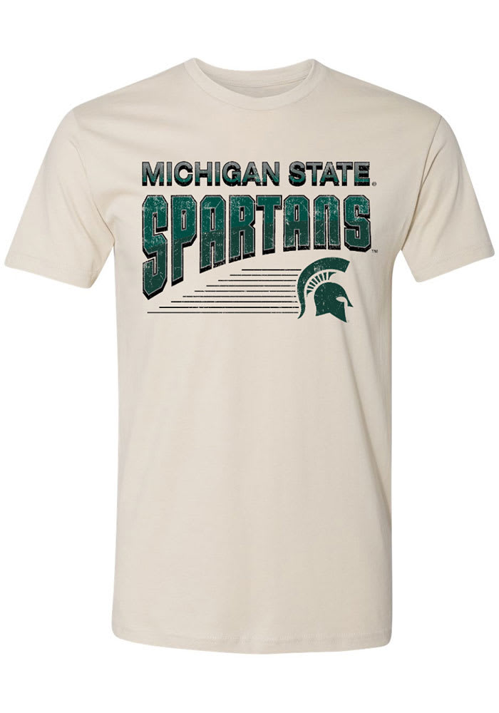 Michigan State Spartans Womens Natural Vintage Short Sleeve T-Shirt