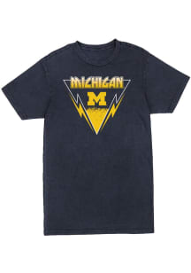 Michigan Wolverines Womens Blue Vintage Short Sleeve T-Shirt