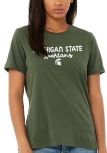 Michigan State Spartans Womens Green Classic Short Sleeve T-Shirt