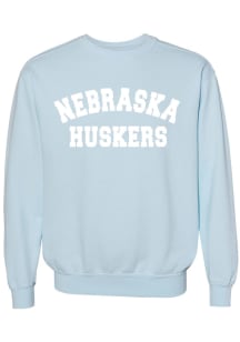 Womens Light Blue Nebraska Cornhuskers Classic Crew Sweatshirt