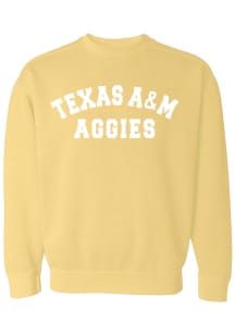 Texas A&amp;M Aggies Womens Yellow Classic Crew Sweatshirt