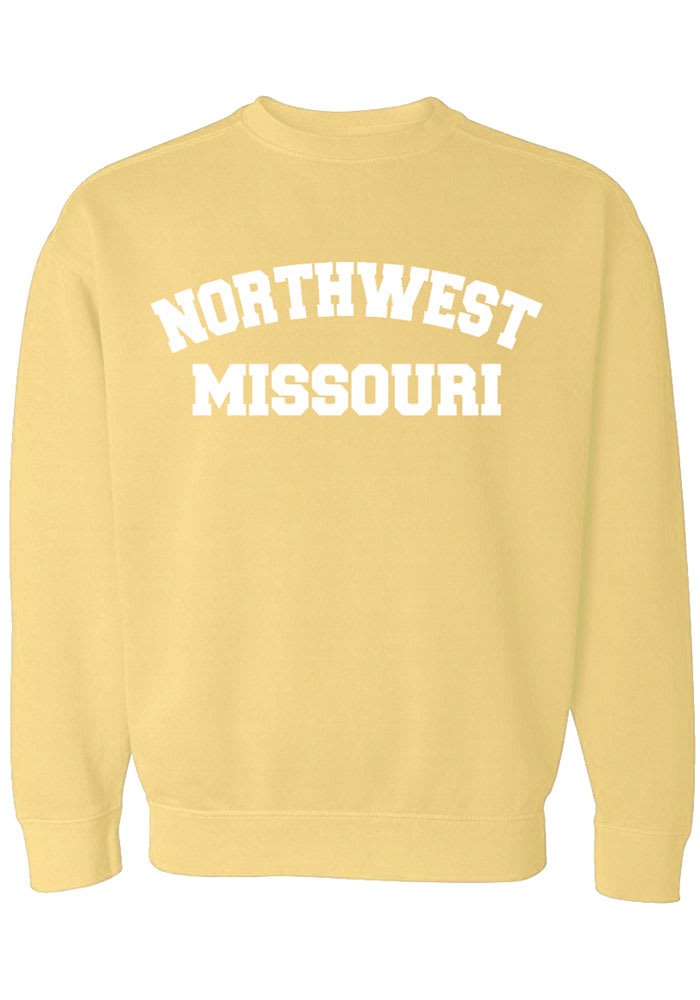 Northwest Missouri State Bearcats Womens Yellow Classic Crew Sweatshirt