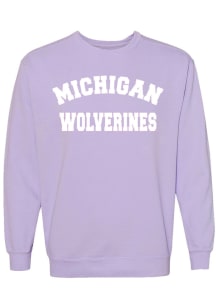 Michigan Wolverines Womens Purple Classic Crew Sweatshirt