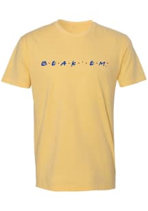 Kansas Jayhawks Womens Yellow Wordmark Dots Short Sleeve T-Shirt