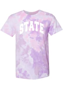 Michigan State Spartans Womens Purple Natasha Tie Dye Short Sleeve T-Shirt