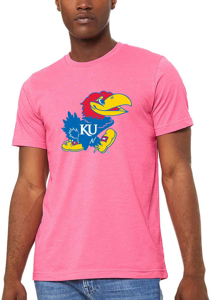 Summit Sportswear Inc. Kansas Jayhawks Women's Pink Classic Short Sleeve T-Shirt, Pink, 52% Cotton / 48% POLYESTER, Size XL, Rally House