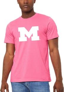 Michigan Wolverines Womens Pink Classic Short Sleeve T-Shirt